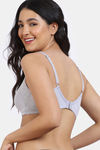 Zivame Double Layered Non Wired Full Coverage Post Breast Surgery Bra - Grey Melange — thumbnail 2